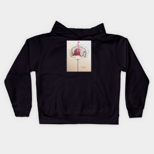 Caged Flamingos Kids Hoodie